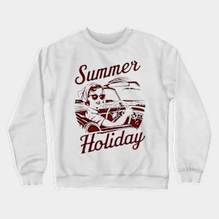 Summer Holiday 50s RetroVintage Car Gift For Rockabilly Fifties Woman Vacation Top Sunglasses Headscarf 1950s Sock Hop Crewneck Sweatshirt